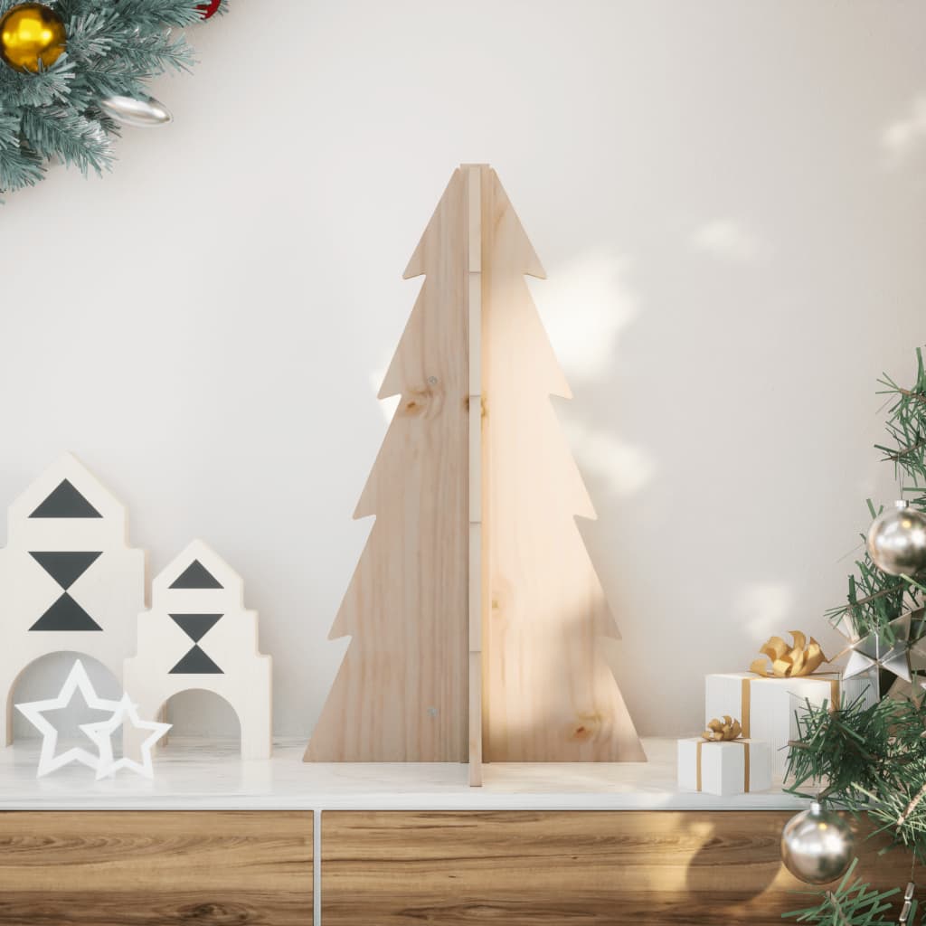 Vidaxl Decoración de Navidad Árbol de Navidad 69.5 cm Pino sólido