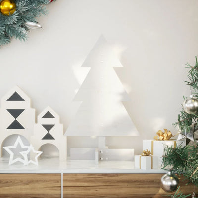 Vidaxl Decorazione natalizia Tree di Natale 60 cm Pino Solido Bianco