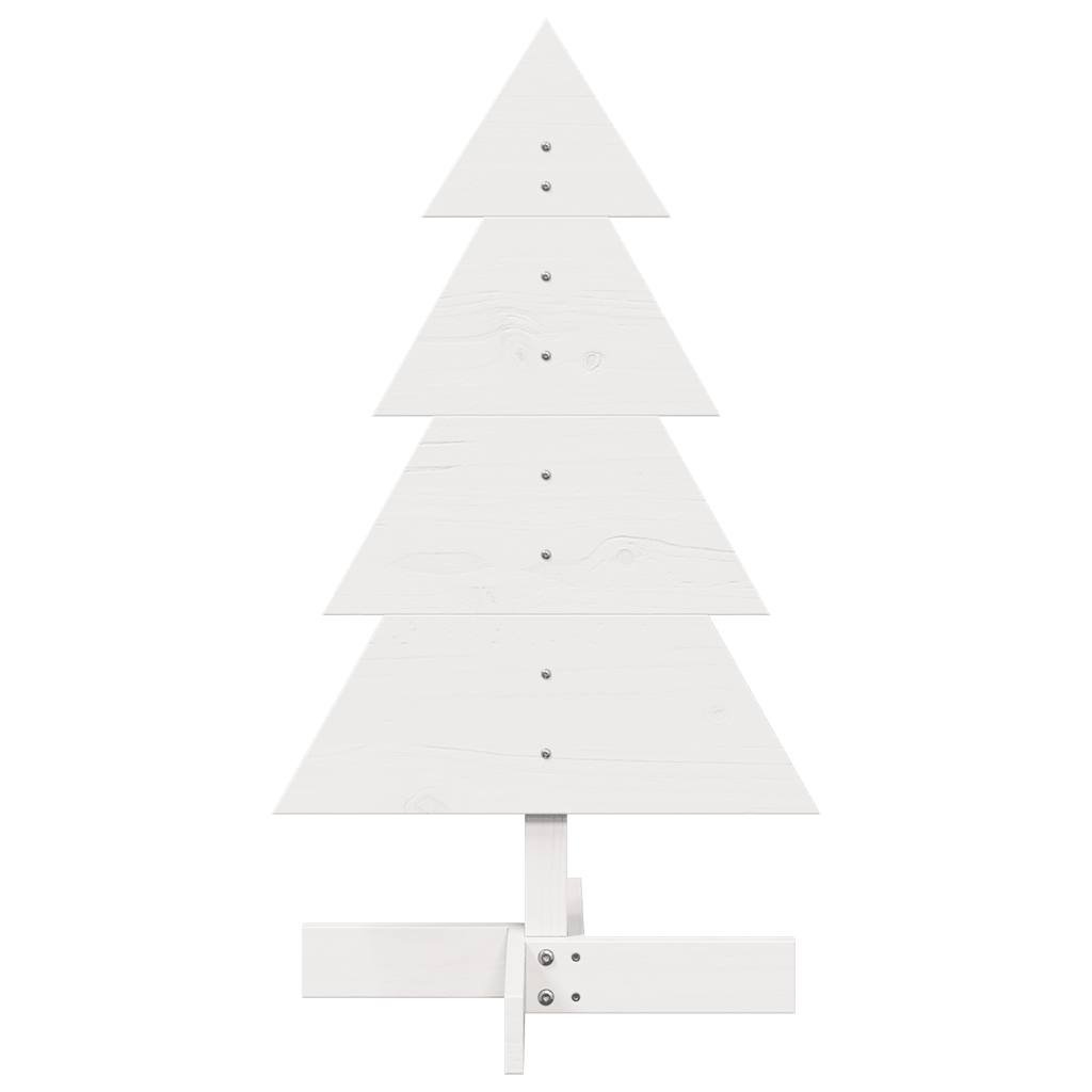 Vidaxl Decoración de Navidad Árbol de Navidad 80 cm Pino sólido White