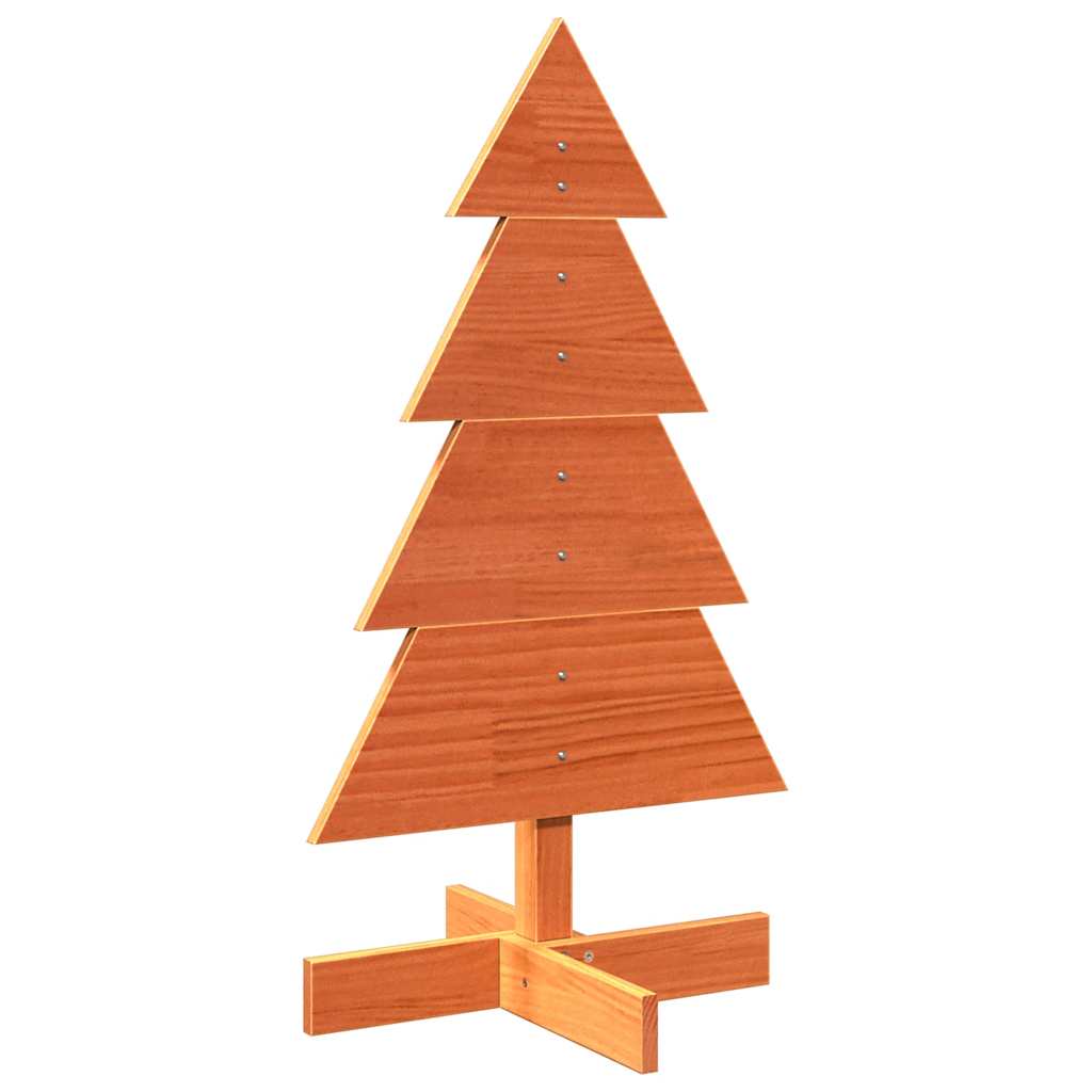Vidaxl Decoración de Navidad Árbol de Navidad 80 cm Pino sólido Brown