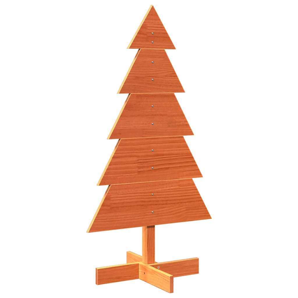 Vidaxl Decoración de Navidad Árbol de Navidad 100 cm Pino sólido Brown
