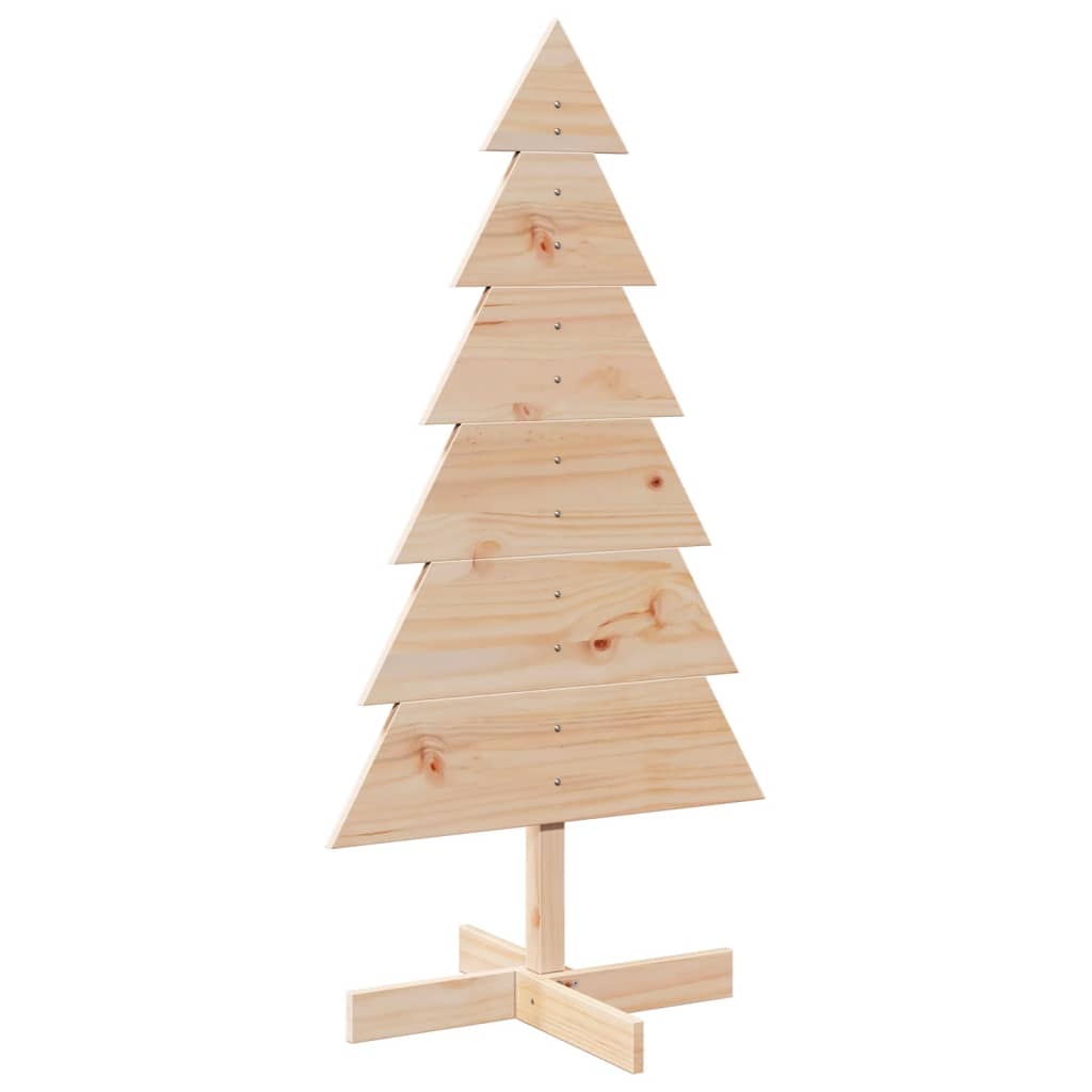 Vidaxl Decoración de Navidad Árbol de Navidad 120 cm Pino sólido