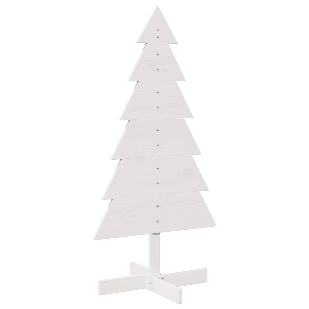 Vidaxl Decoración de Navidad Árbol de Navidad 120 cm Pino sólido White