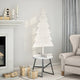 Vidaxl Decoración de Navidad Árbol de Navidad 120 cm Pino sólido White