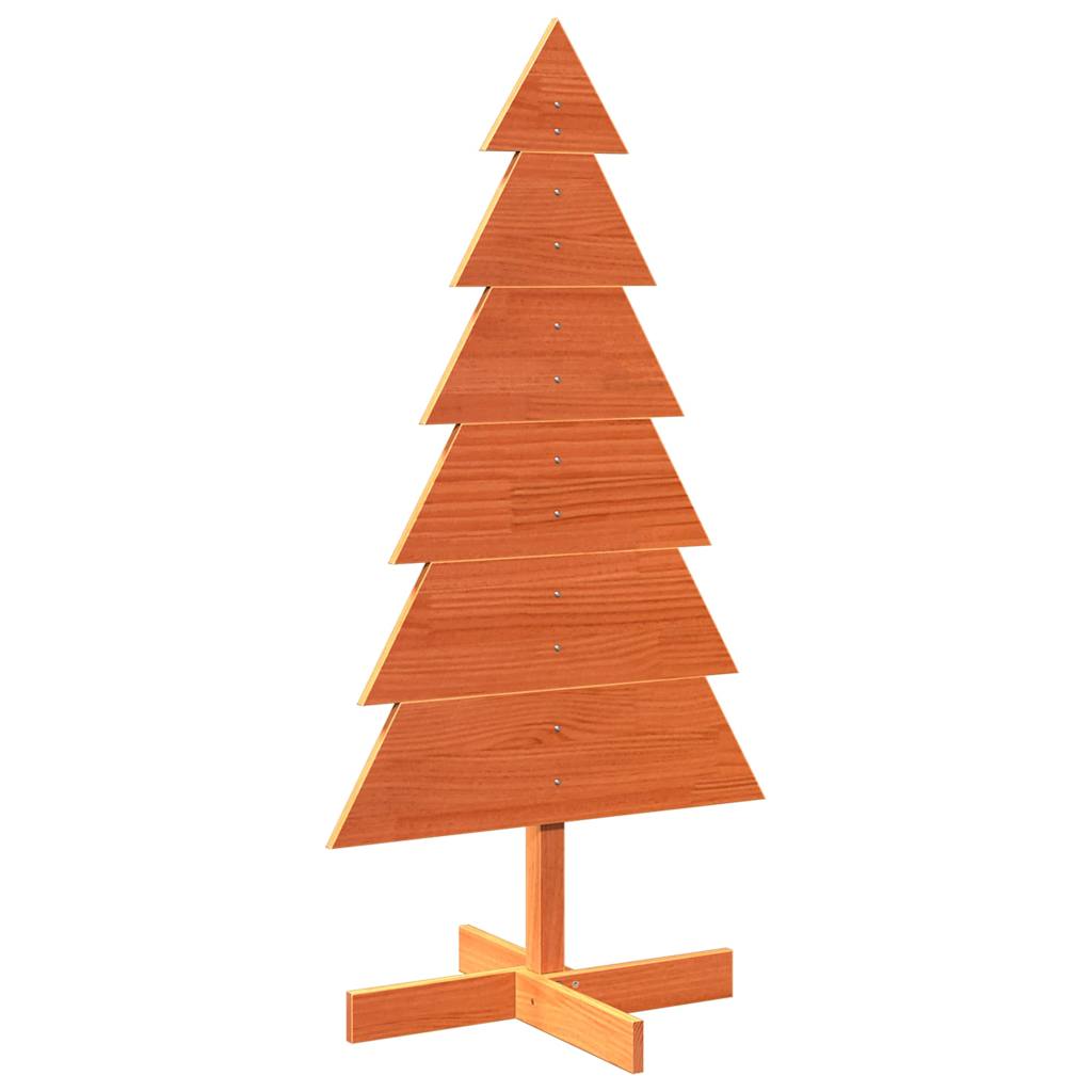 Vidaxl Decoración de Navidad Árbol de Navidad 120 cm Pino sólido Brown