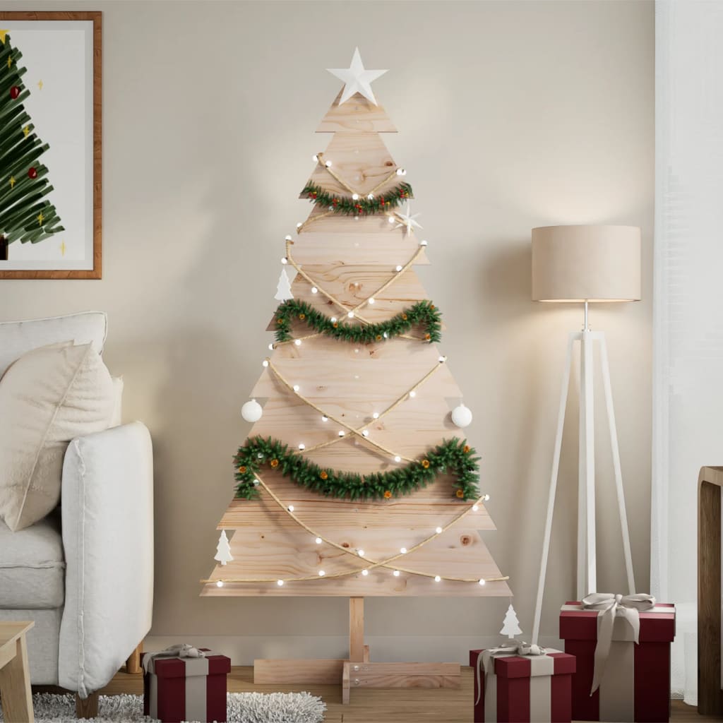 Vidaxl Decoración de Navidad Árbol de Navidad 150 cm Pino sólido