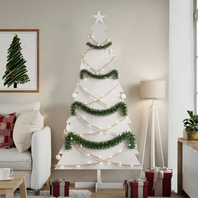 Vidaxl Decorazione natalizia Tree di Natale 180 cm Pino Solido Bianco