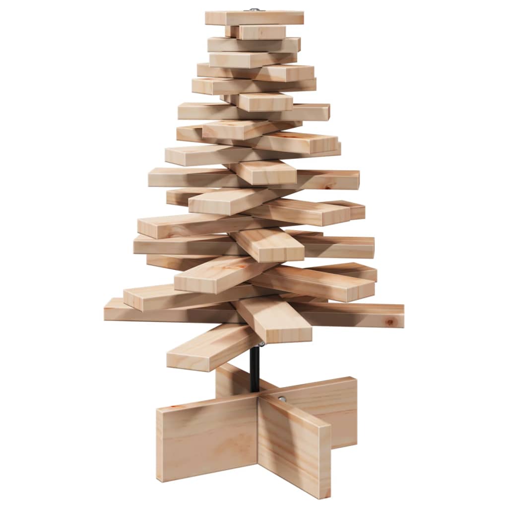 VidaXL Decorazione natalizia Albero di Natale 60 cm in legno di pino massiccio