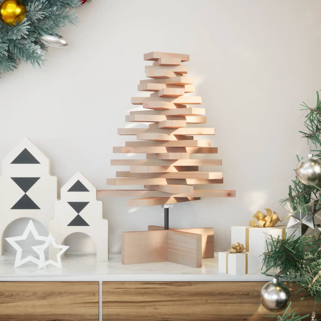 VidaXL Decorazione natalizia Albero di Natale 60 cm in legno di pino massiccio