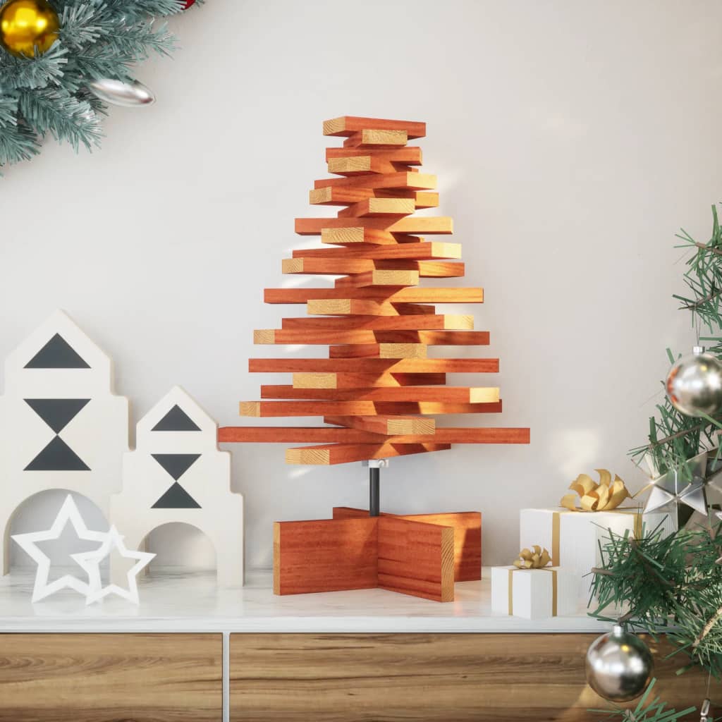 Vidaxl Decorazione natalizia albero di Natale 60 cm Pinna solido marrone