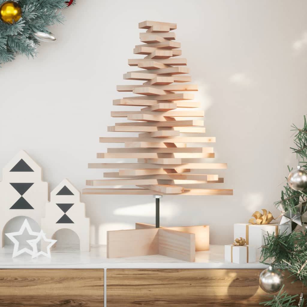Vidaxx Decorazione natalizia Albero di Natale 80 cm in legno di pino massiccio