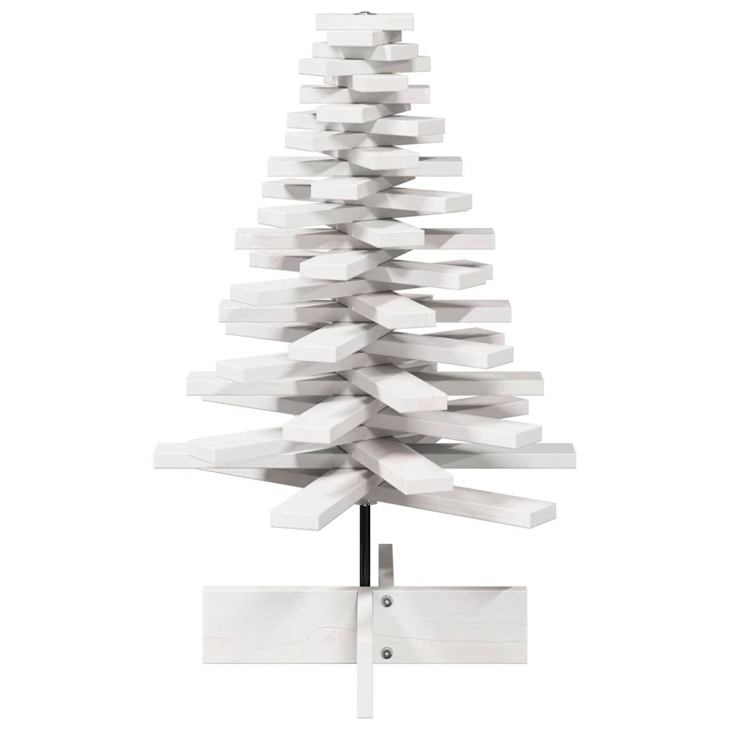 Vidaxl Decoración de Navidad Árbol de Navidad 80 cm Pino sólido White