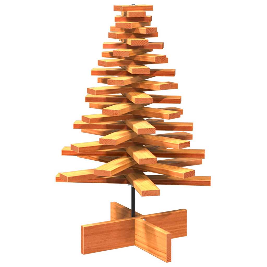 Vidaxl Decoración de Navidad Árbol de Navidad 80 cm Pino sólido Brown