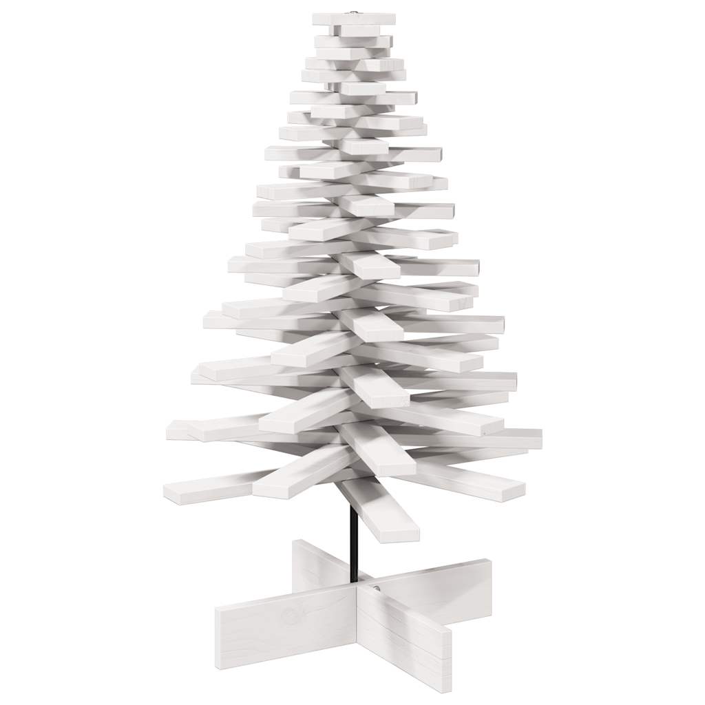 Vidaxl Decoración de Navidad Árbol de Navidad 100 cm Pino sólido White