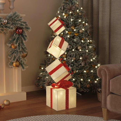 Vidaxl Decoration Christmas Gift Box 80 LED Warm White