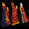 Vidaxl 3 wijze mannen kerstverlichting 3 pcs warmwit 105 cm stof
