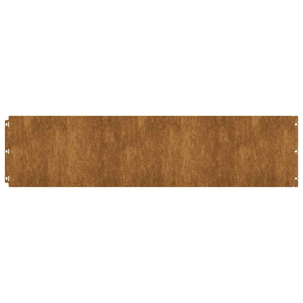 Bordes de hierba de Vidaxl 20 St 25x103 cm de acero meteorológico flexible