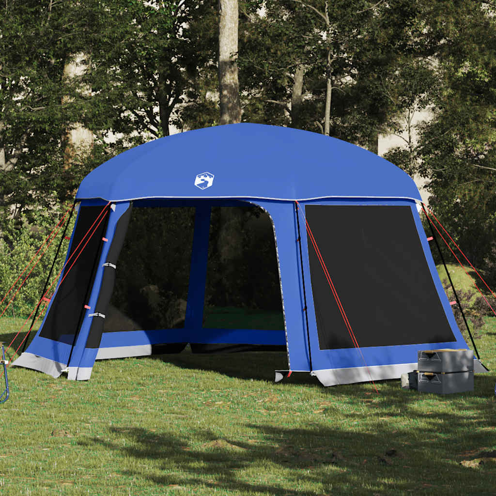 Vidaxl zwembadtent afneembare buitentent gaaswanden azuurblauw