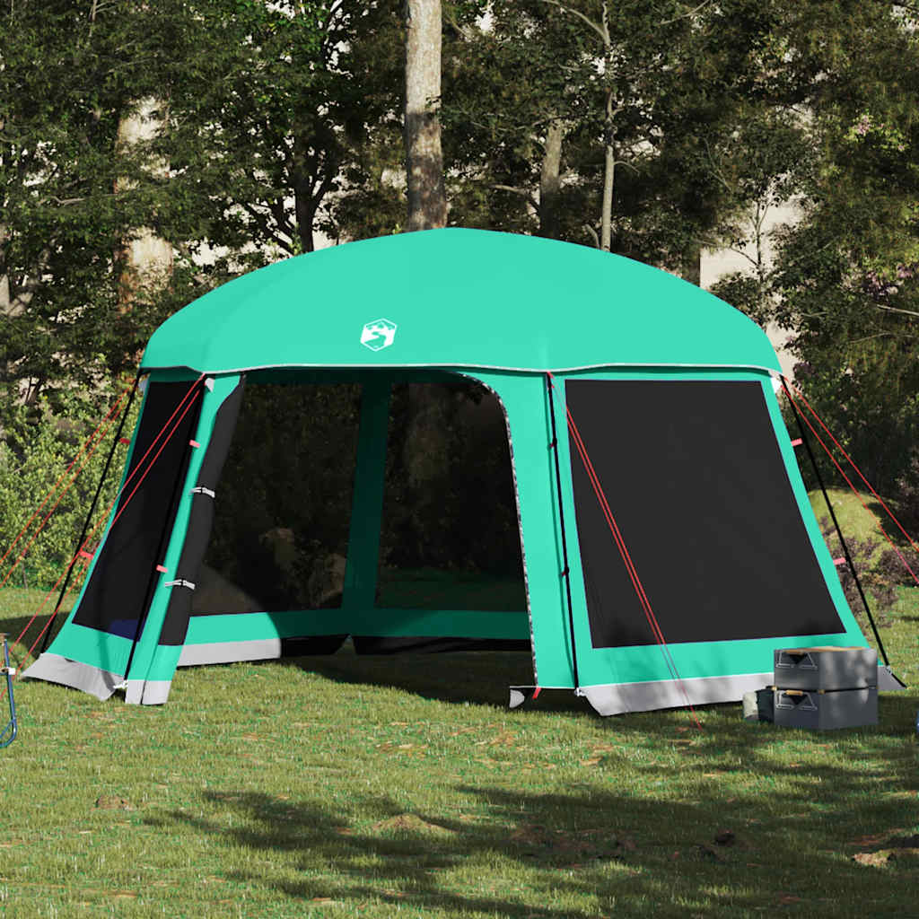 Tenda per piscina Vidaxx con pareti in rete da esterno rimovibili 512x458 cm verde mare