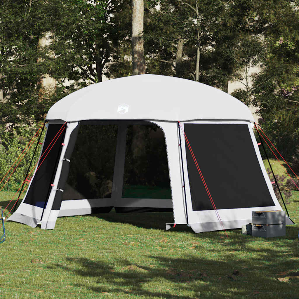 Tienda de campaña para piscina Vidaxx con paredes de malla exterior desmontables 512x458 cm gris