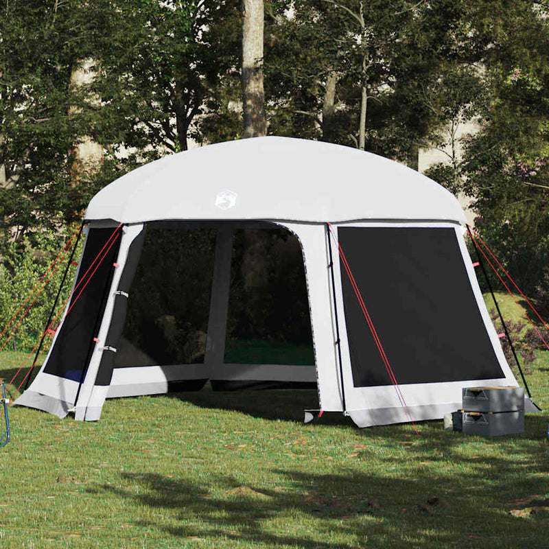 Tienda de campaña para piscina Vidaxx con paredes de malla exterior desmontables 512x458 cm gris