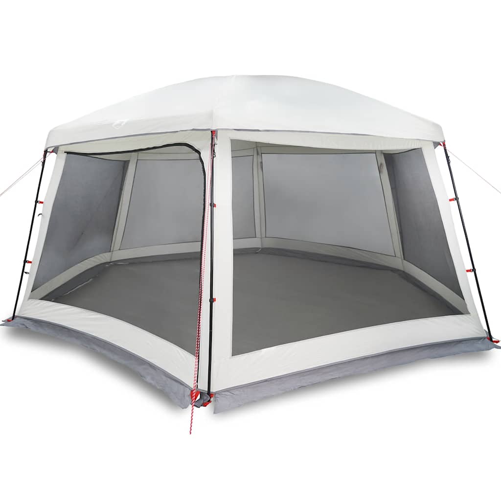 Tenda da piscina Vidaxx con pareti in rete esterne rimovibili 618x532 cm grigia