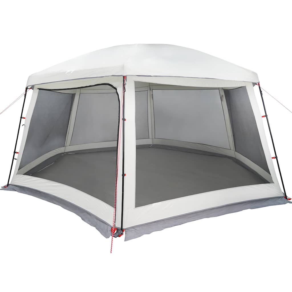 Tienda de campaña para piscina Vidaxx con paredes de malla exterior desmontables 618x532 cm gris