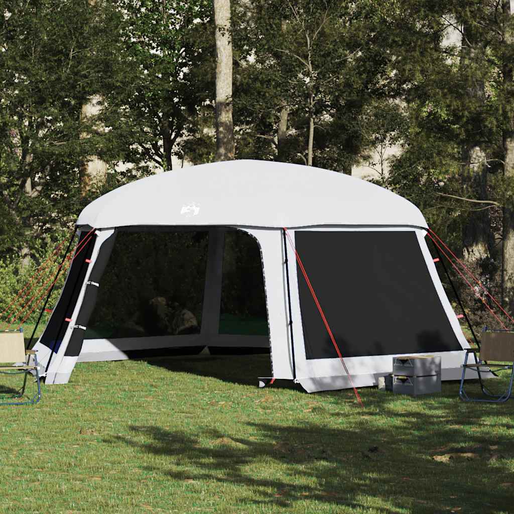 Tienda de campaña para piscina Vidaxx con paredes de malla exterior desmontables 618x532 cm gris
