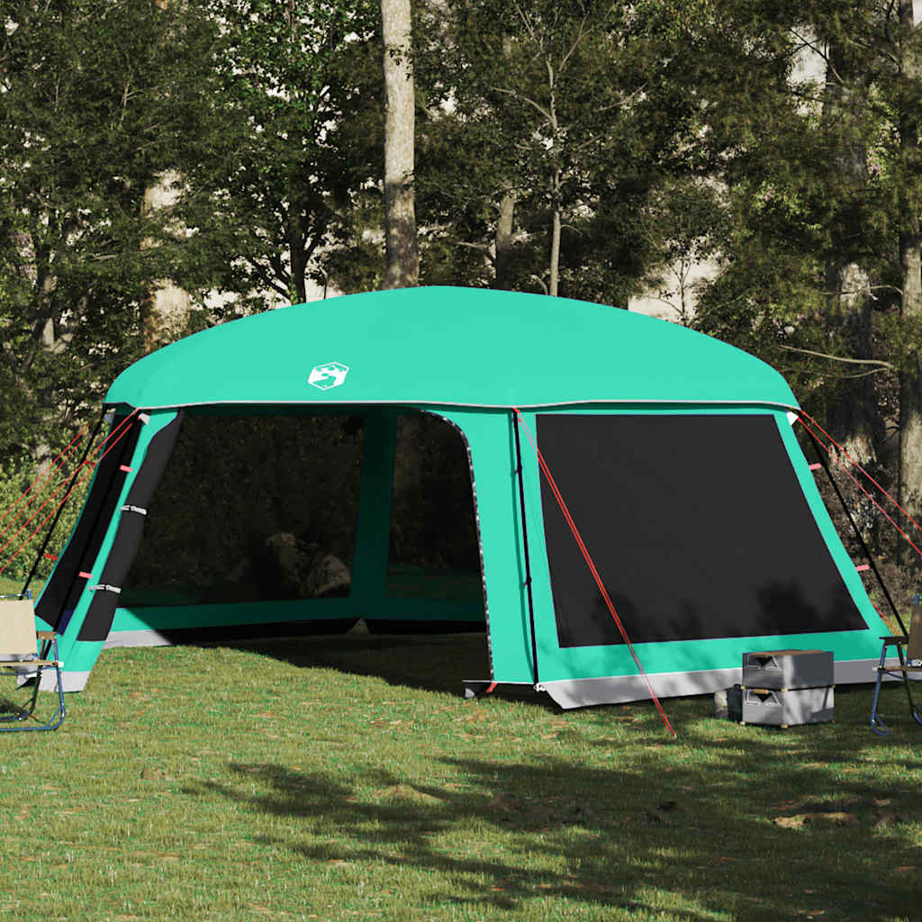 Tenda per piscina Vidaxx con pareti in rete da esterno rimovibili 670x590 cm verde mare