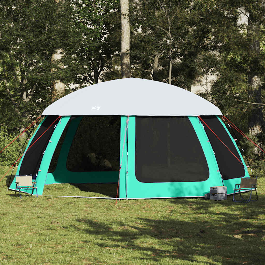 Tenda per piscina Vidaxx con pareti in rete da esterno rimovibili 612x612 cm verde mare