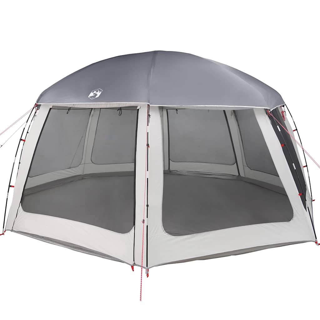 Vidaxl zwembadtent met uitneembare buiten- gaaswanden 612x612 cm grijs