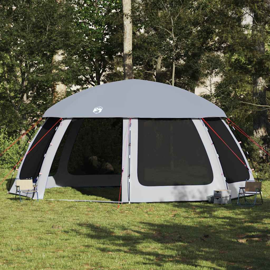 Tienda de campaña para piscina Vidaxx con paredes de malla exterior desmontables 612x612 cm gris