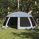 Tienda de campaña para piscina Vidaxx con paredes de malla exterior desmontables 612x612 cm gris