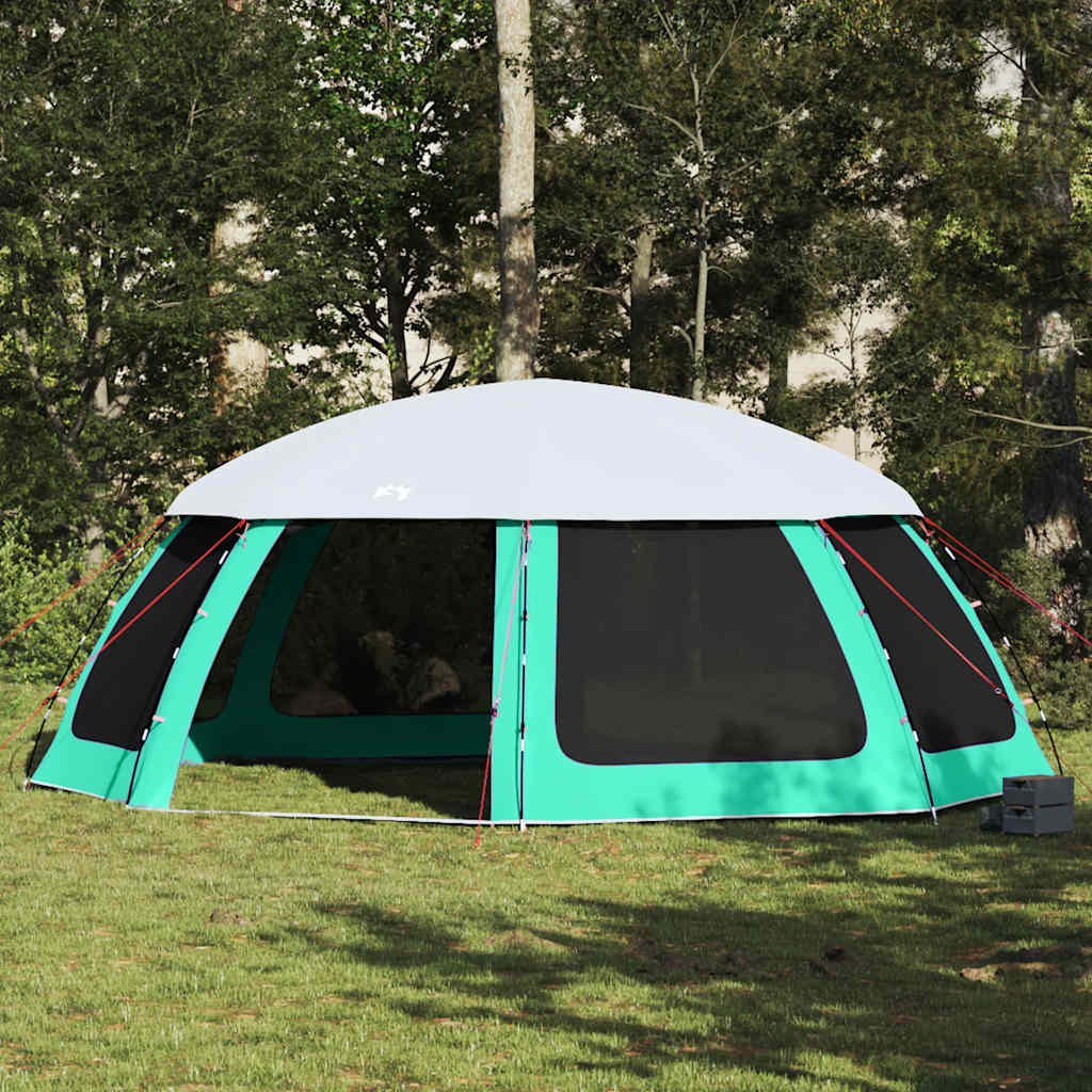 Vidaxl zwembadtent uitneembare buiten- gaaswanden 690x690 cm zeegroen