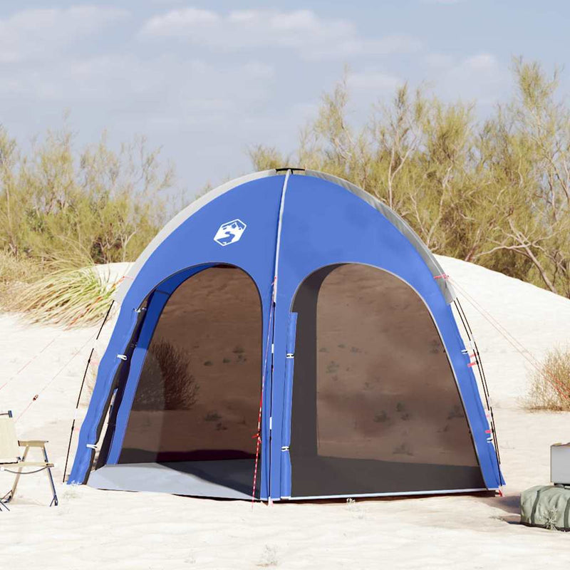 VidaXL tienda de campaña para piscina con techo azul celeste 366 x 305 x 231 cm