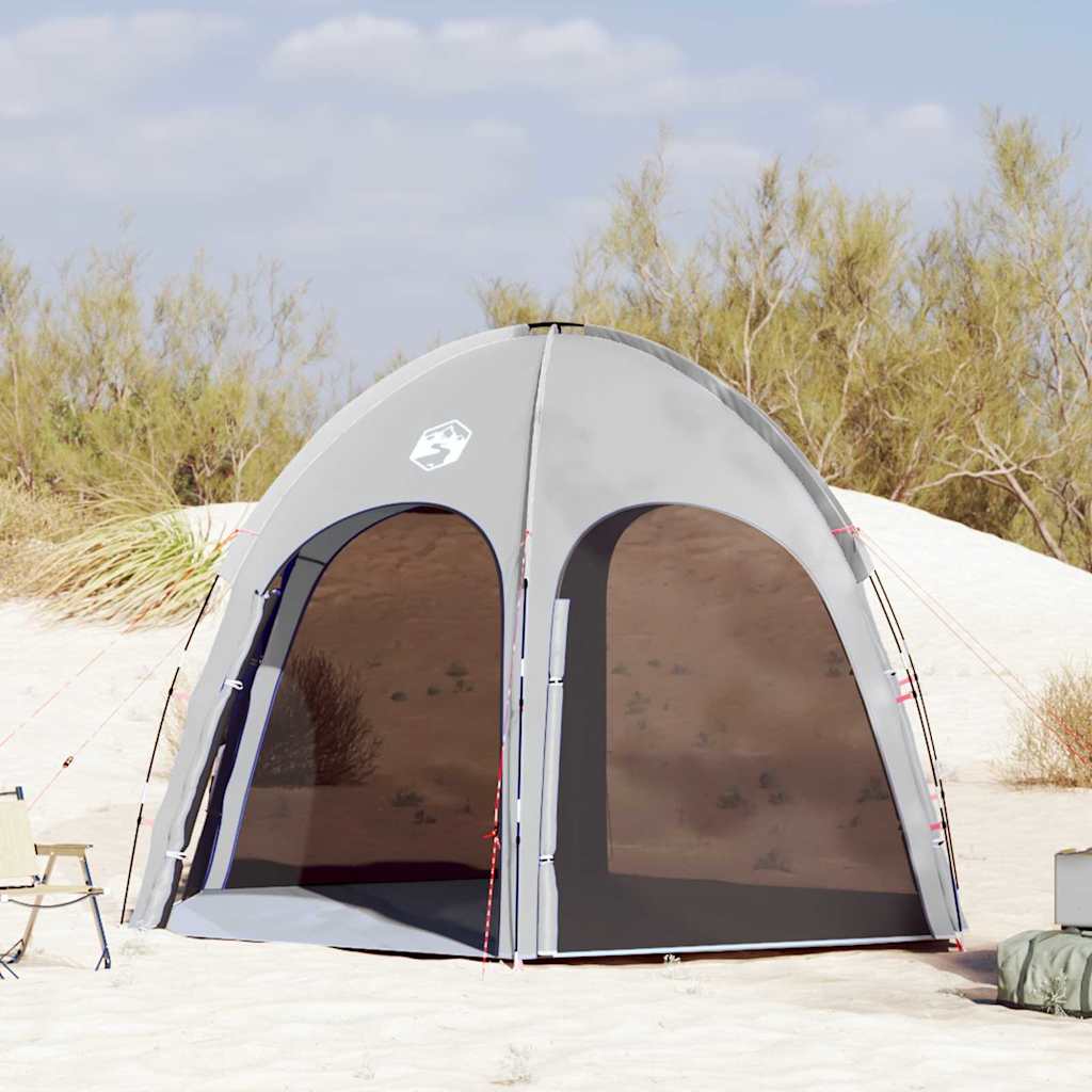 Tenda da piscina Vidaxx grigia 366 x 305 x 231 cm poliestere e fibra di vetro