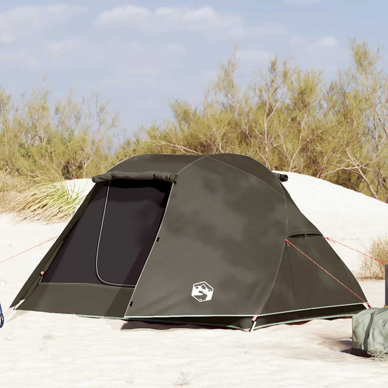 Tienda de campaña de pesca VidaXL 3 personas impermeable marrón