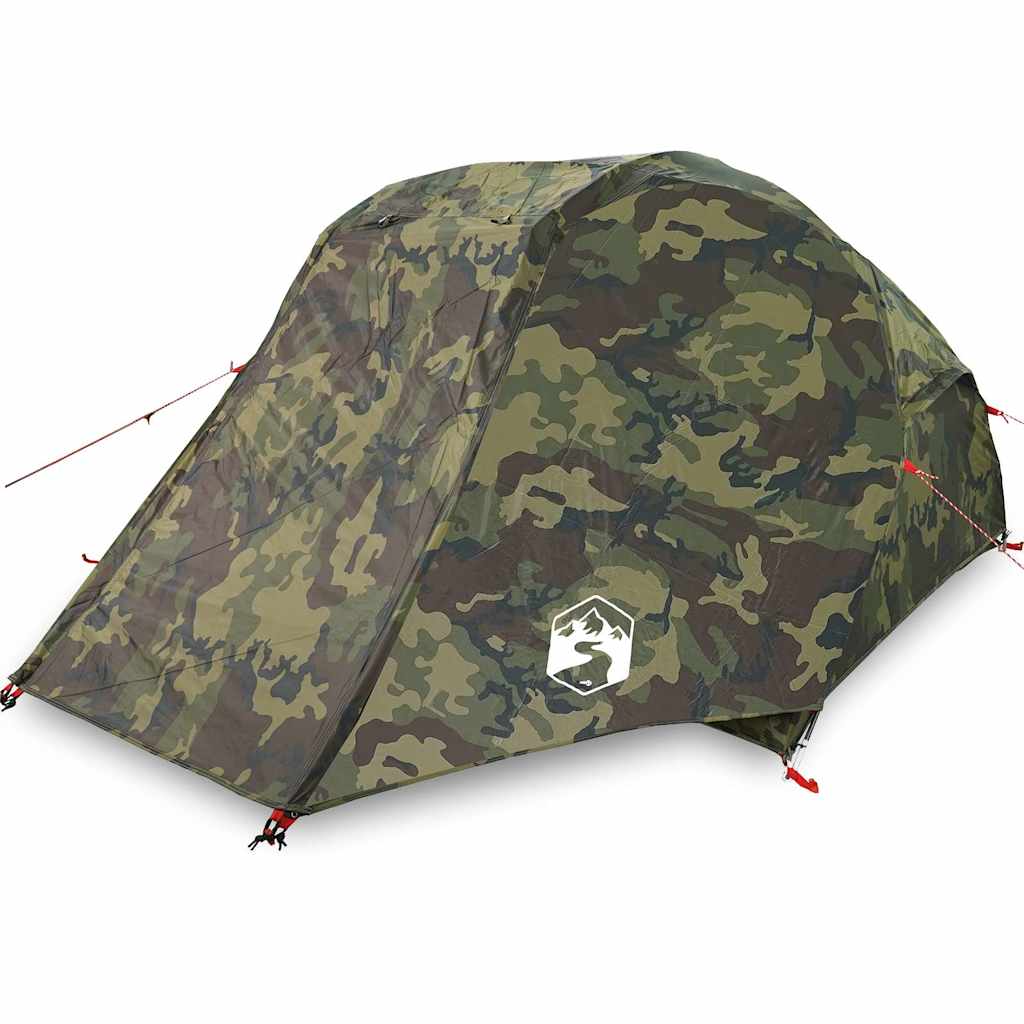 Tienda de pesca VidaXL 3 personas camuflaje impermeable