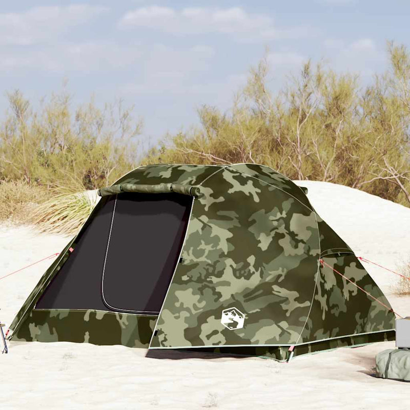 Tenda da pesca VidaXL mimetica impermeabile per 5 persone