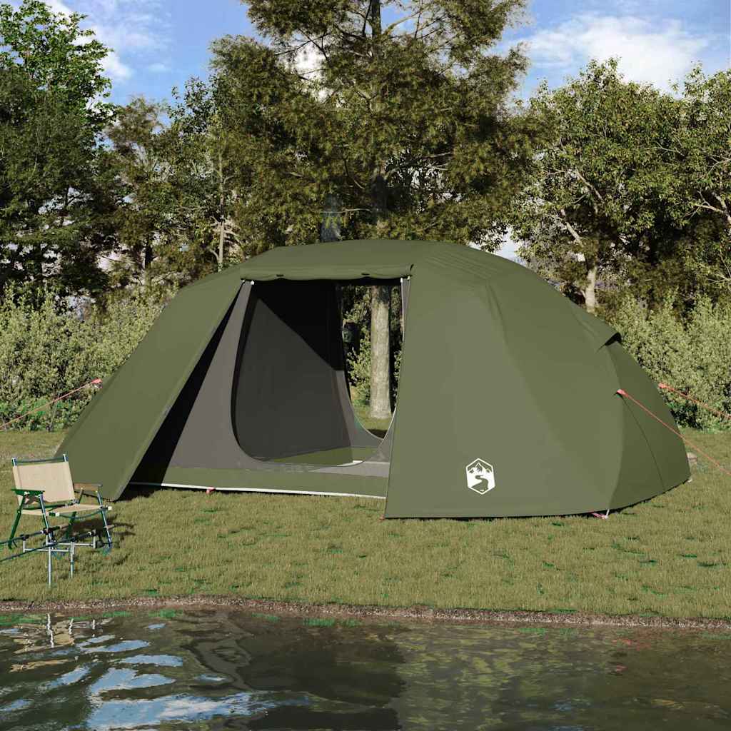 Tenda da pesca Vidaxx verde oliva 514 x 465 x 187 cm poliestere e fibra di vetro