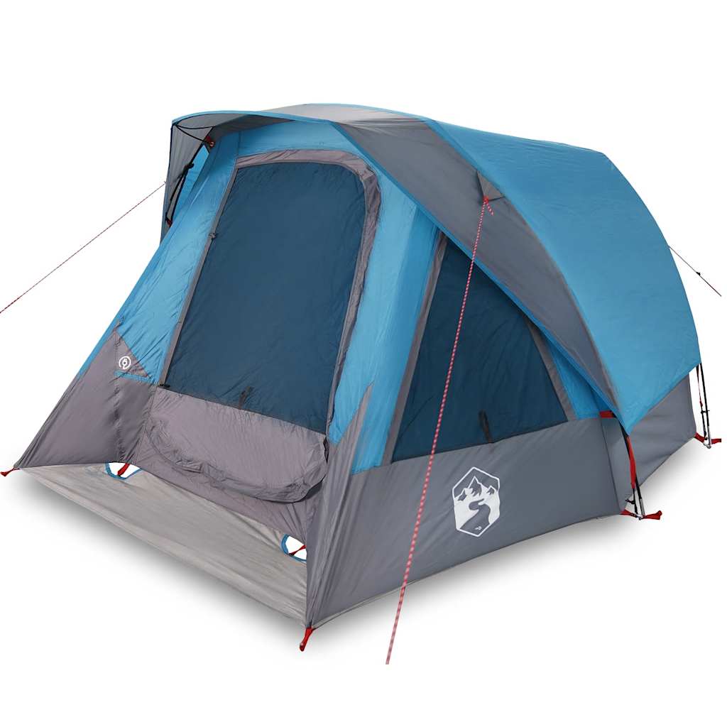 Tienda familiar VidaXL 6 personas impermeable azul