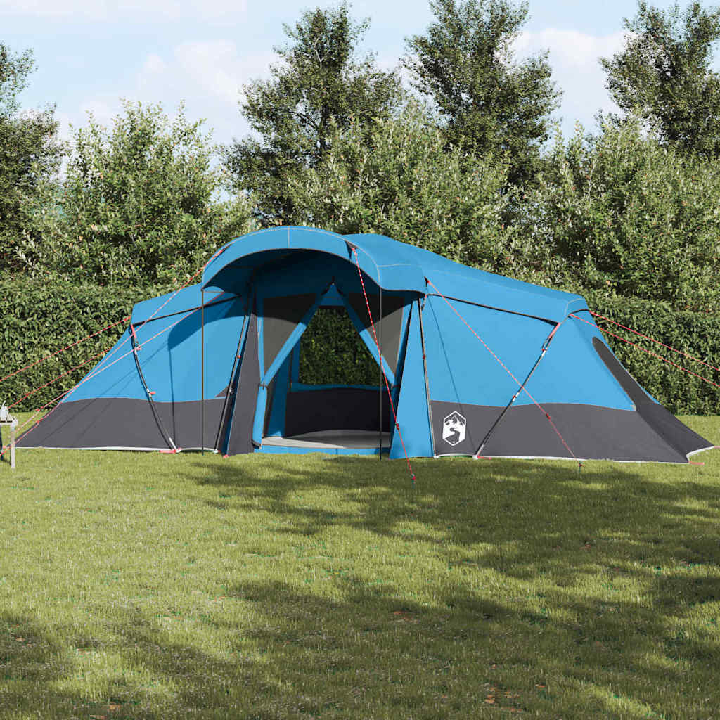 Tenda familiare Vidaxx con tetto blu e grigio 721 x 335 x 212 cm
