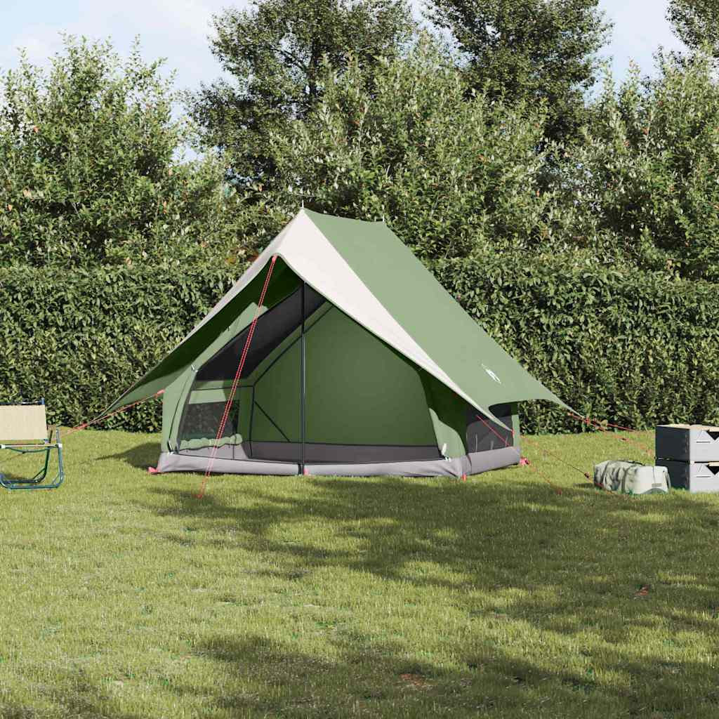 Tenda familiare Vidaxx con tetto verde e bianco 315 x 286 x 200 cm