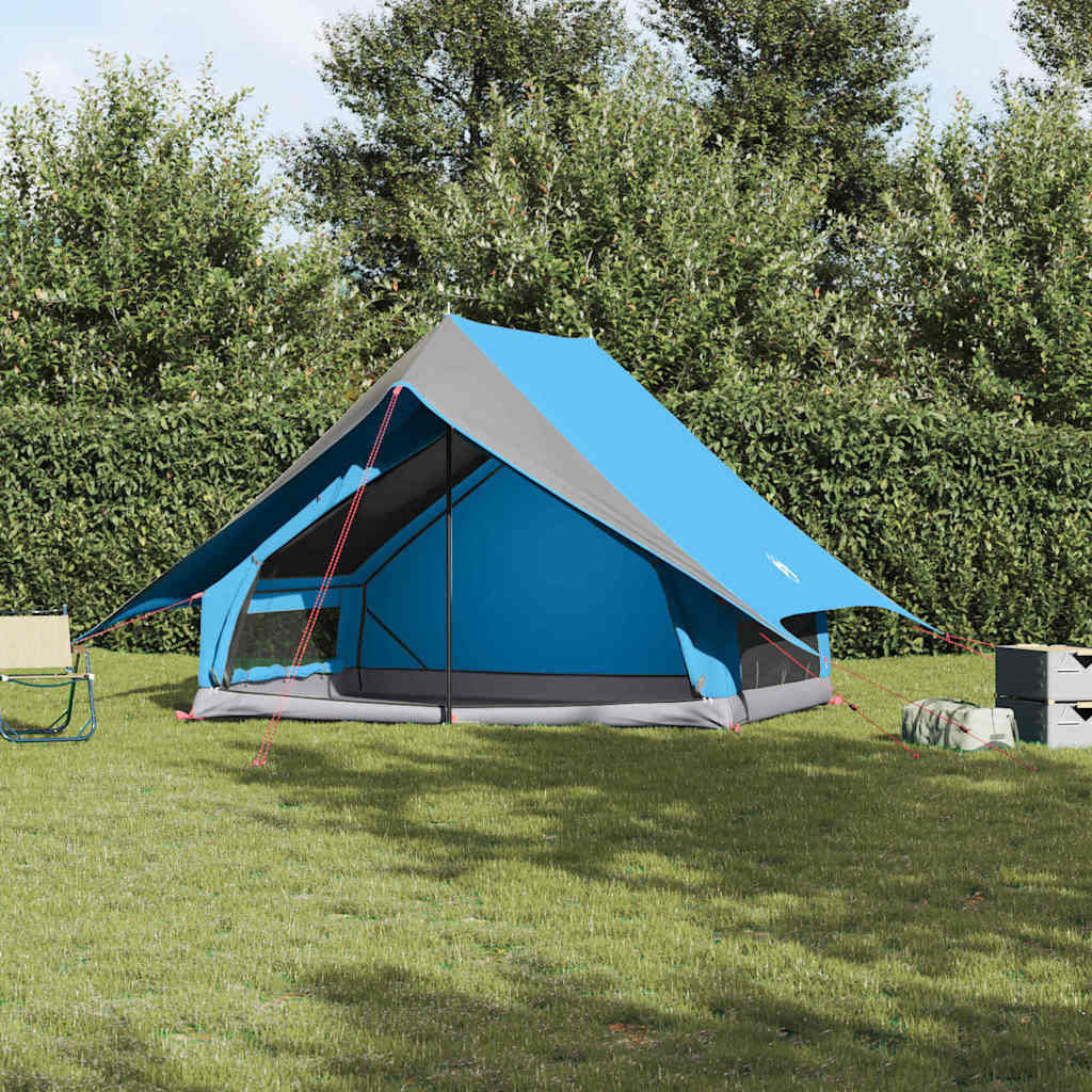 Vidaxl gezinstent met dak blauw en grijs 315 x 286 x 200 cm