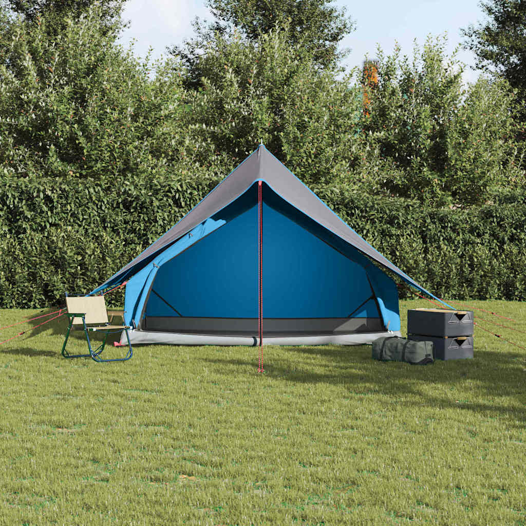 Vidaxl gezinstent met dak blauw en grijs 315 x 286 x 200 cm