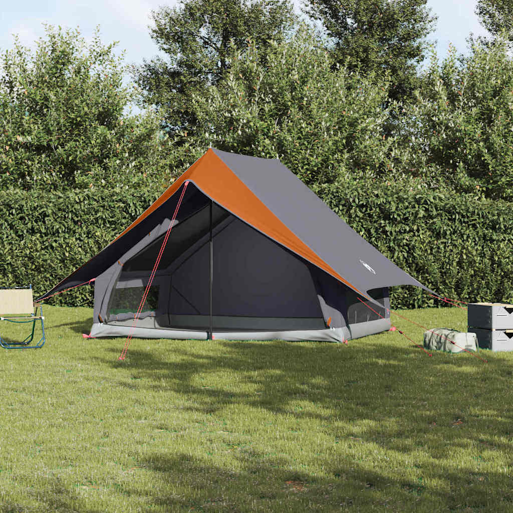 Tenda familiare Vidaxx con tetto grigio e arancione 315 x 286 x 200 cm