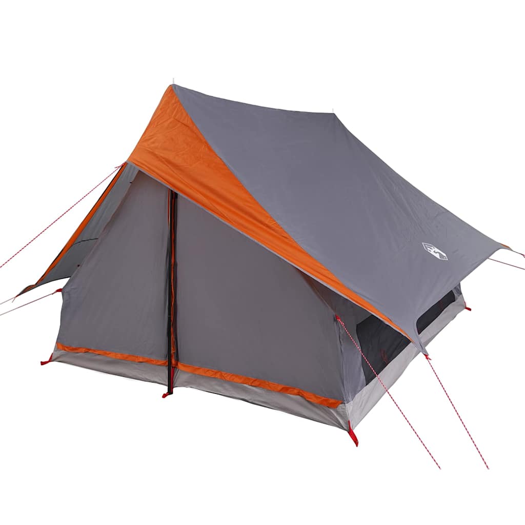 Tenda familiare Vidaxx con tetto grigio e arancione 315 x 286 x 200 cm