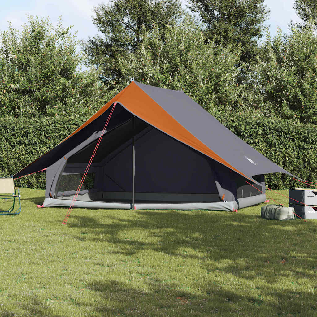 Vidaxl gezinstent met dak grijs en oranje 315 x 286 x 200 cm