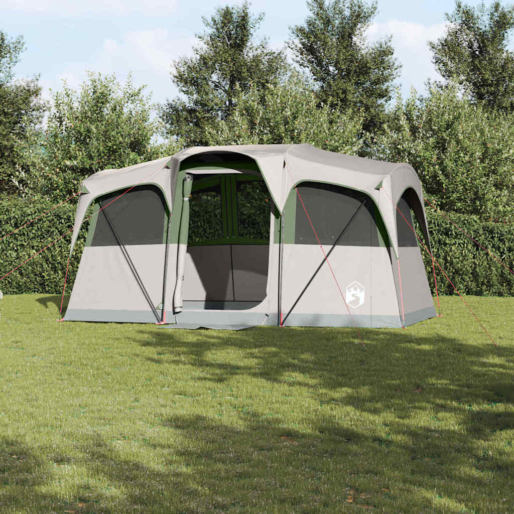 Tienda familiar vidaxx blanco y verde 435 x 255 x 216 cm poliéster y acero
