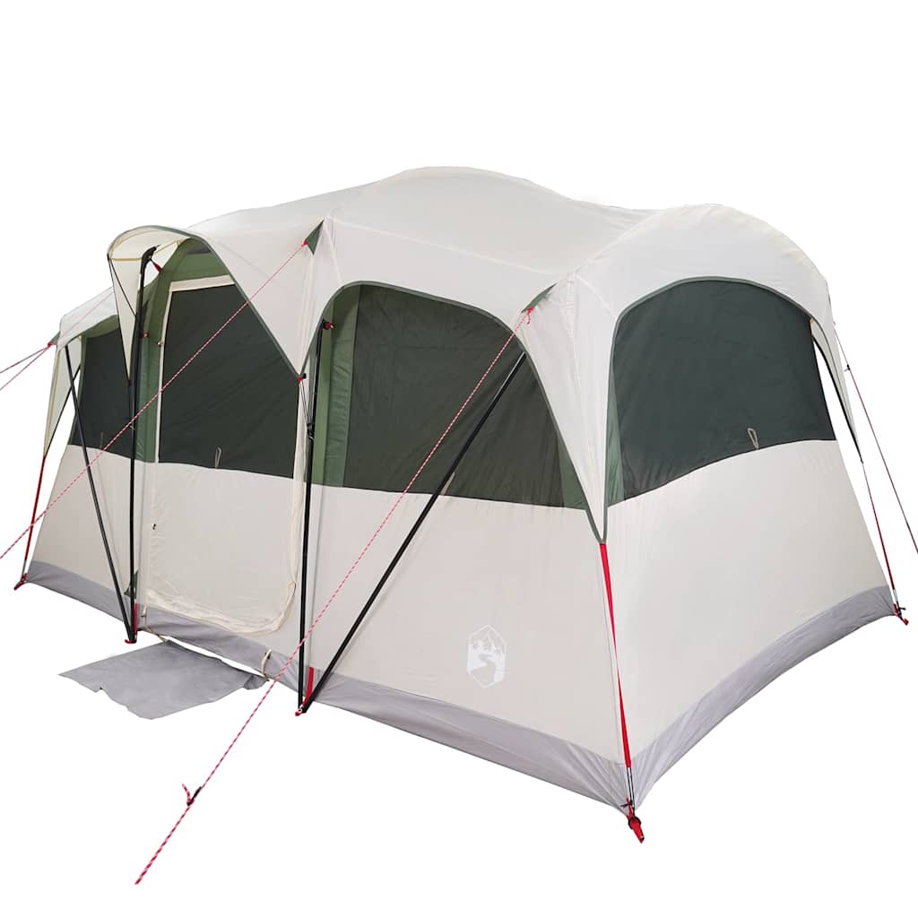 Vidaxl gezinstent wit en groen 435 x 255 x 216 cm polyester en staal
